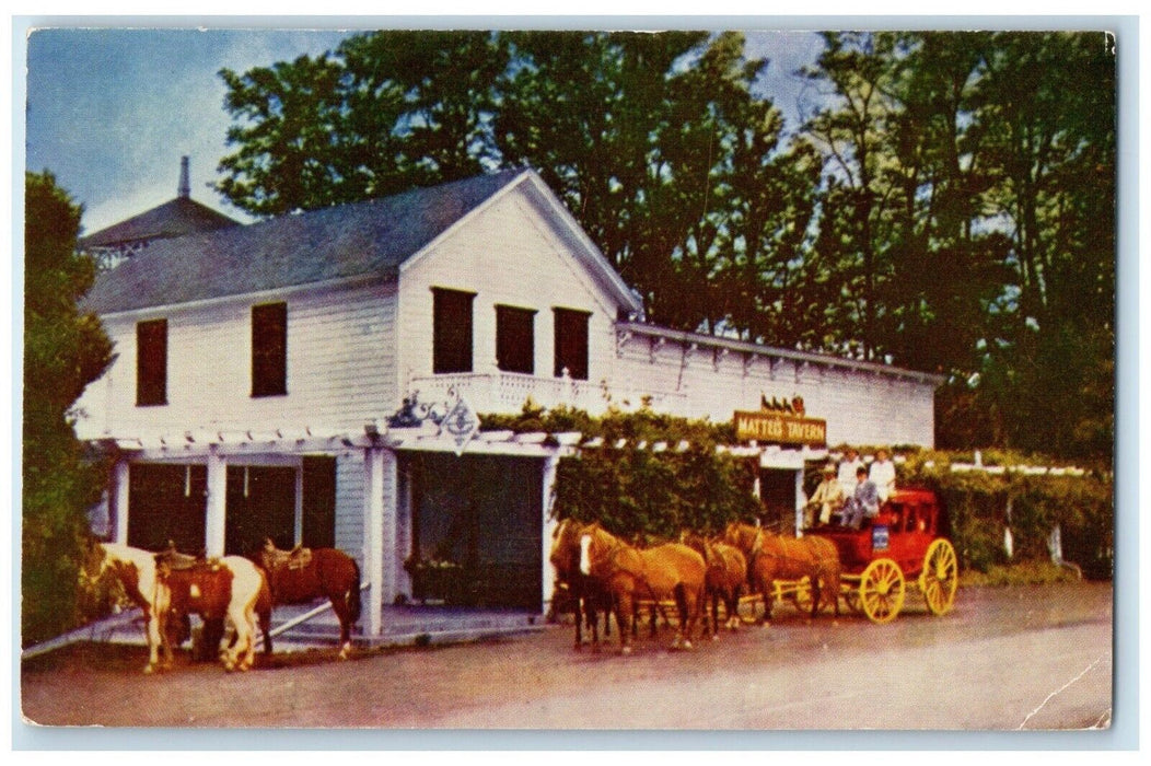 c1960 Mattei's Tavern Los Olivos Santa Barbara County Inez California Postcard