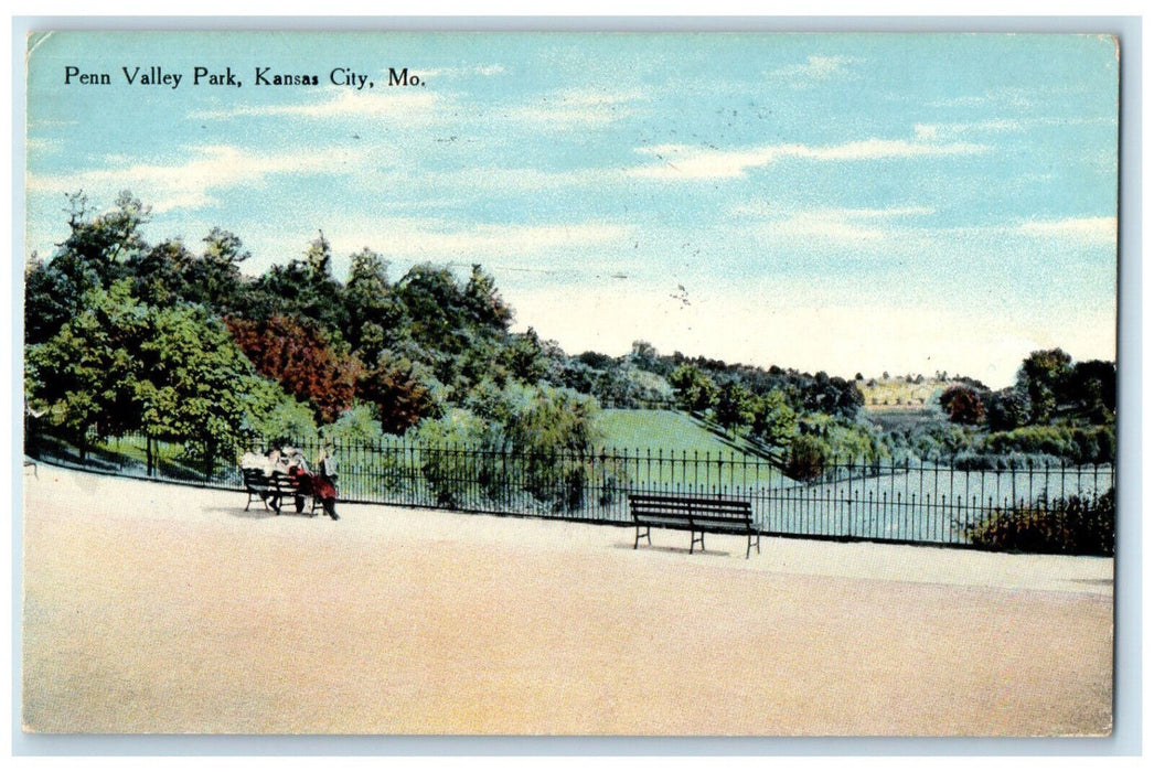 1910 Penn Valley Park Kansas City Missouri MO Posted Antique Postcard