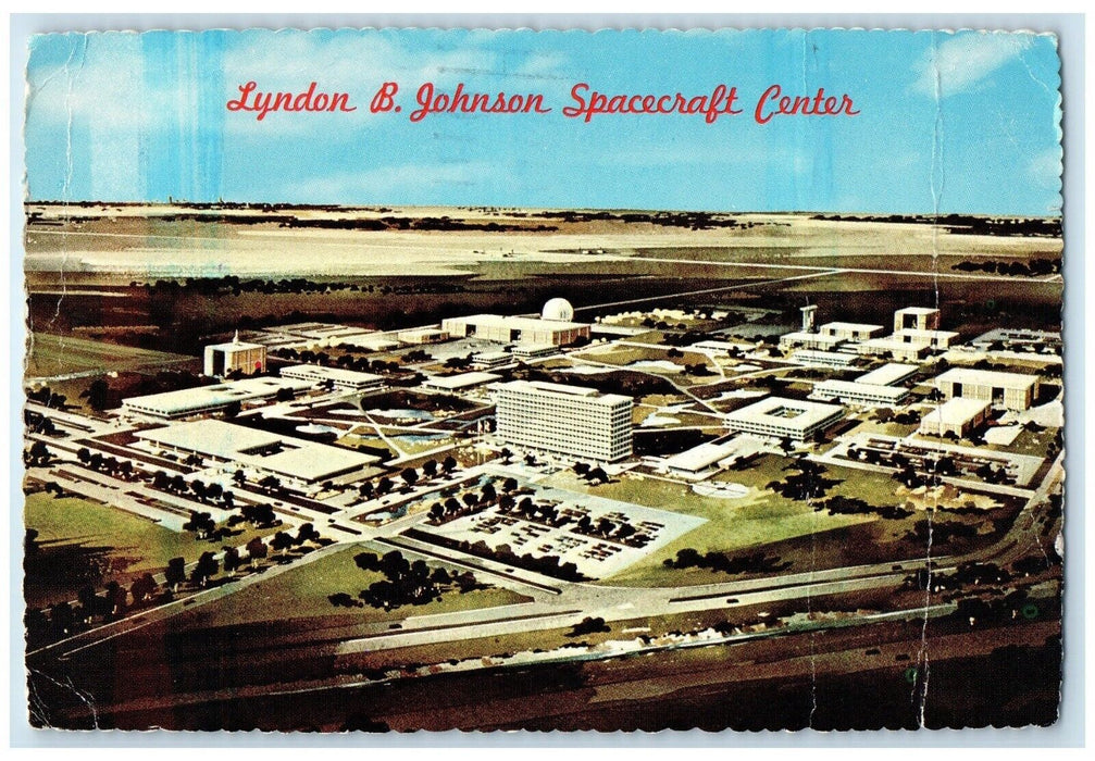 1975 Architectural View Lyndon Johnson Spacecraft Center Texas Unposted Postcard