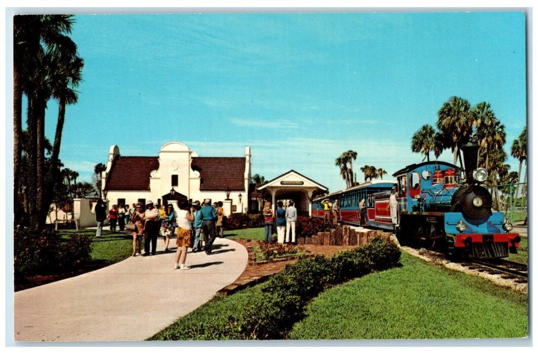 c1960 Trans-Veldt Railroad Train Busch Garden Tampa Florida FL Unposted Postcard