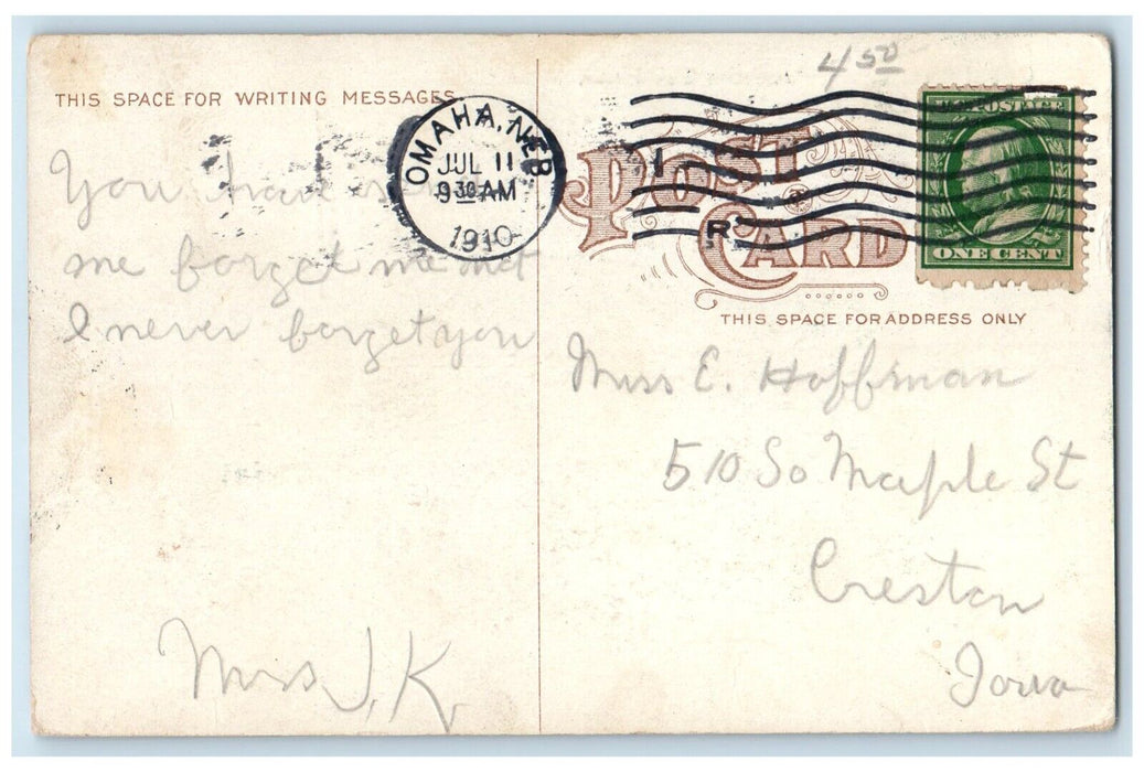 1910 Council Bluffs Rowing Association Club House Lake Manawa Iowa IA Postcard