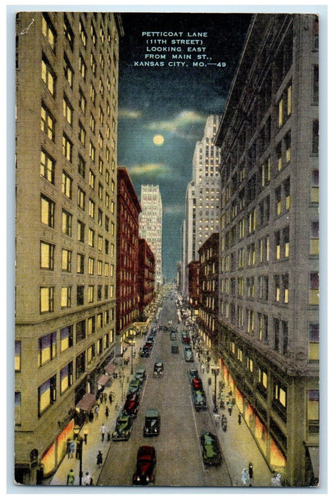 c1940's Petticoat Lane at Moonlight Kansas City Missouri MO Postcard