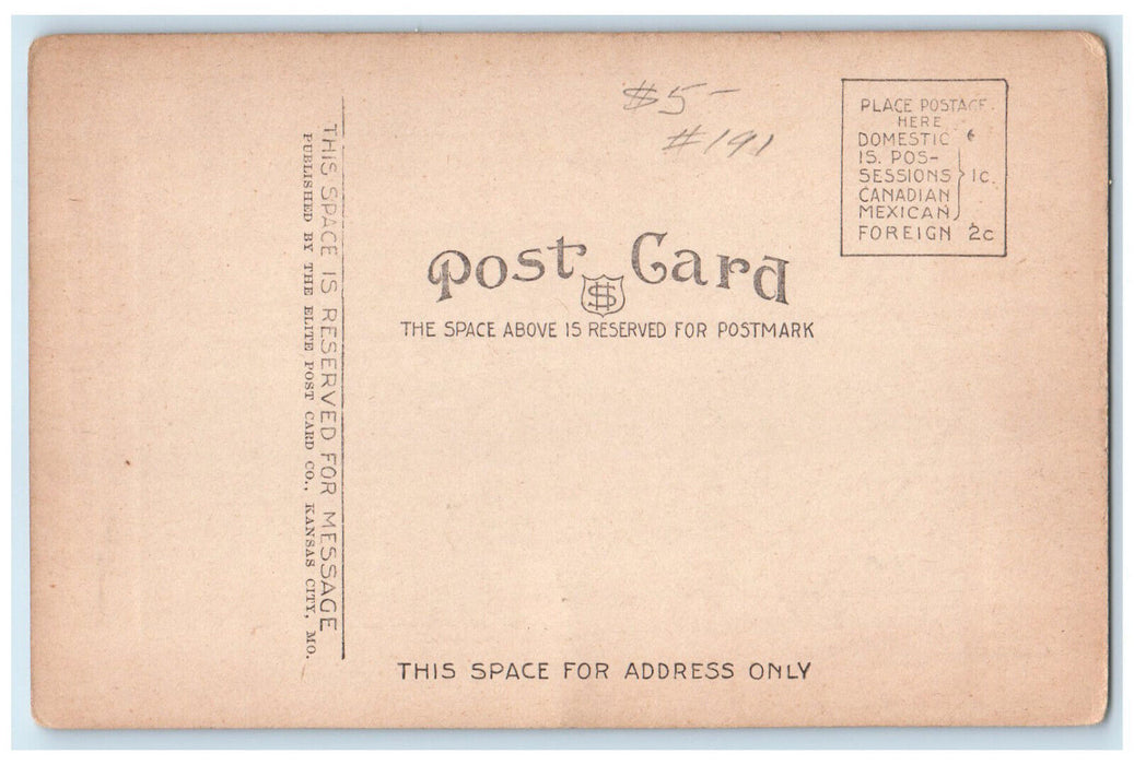 c1910 Commerce Building Corner Tenth Walnut Streets Kansas City MO Postcard