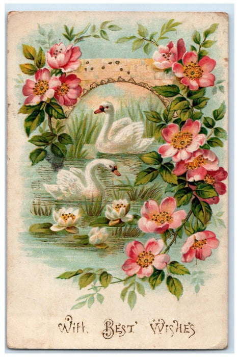 1909 Best Wishes Burdette Iowa DPO To Hampton Ghosttown Duane Cancel Postcard
