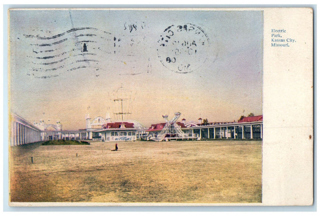 1908 View of Electric Park Kansas City Missouri MO Antique Posted Postcard