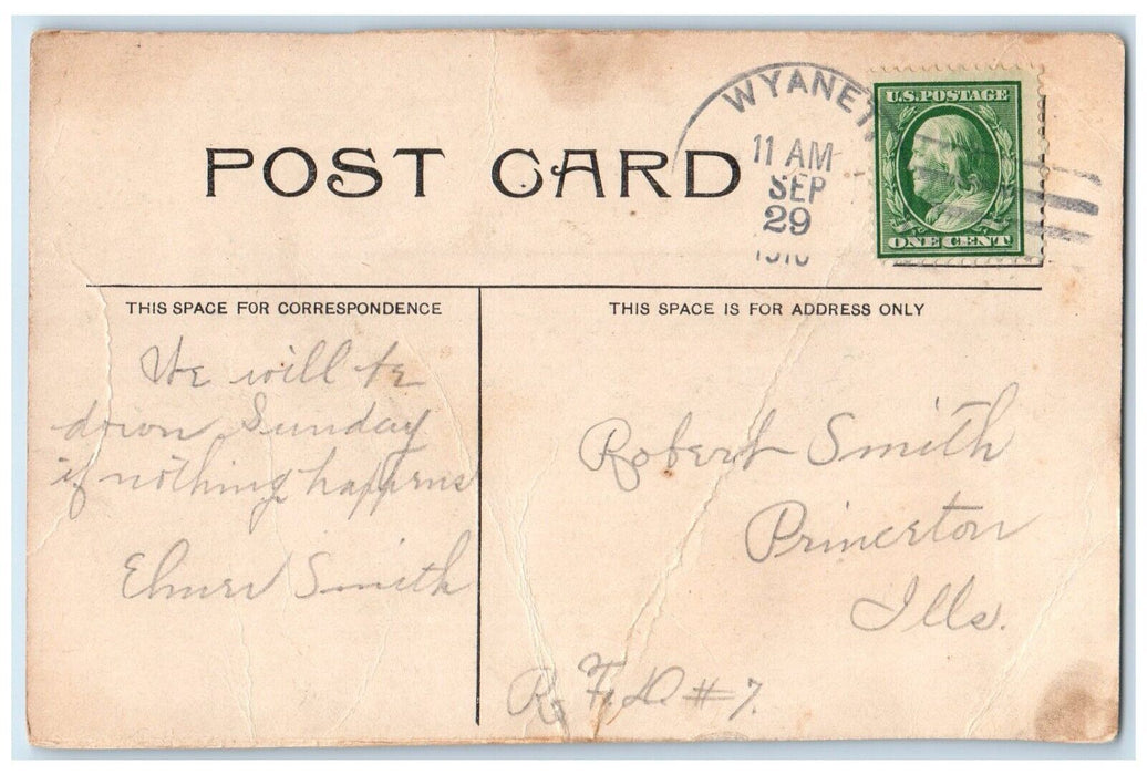 1910 Entrance To Green River Park Amboy Illinois IL Posted Antique Postcard