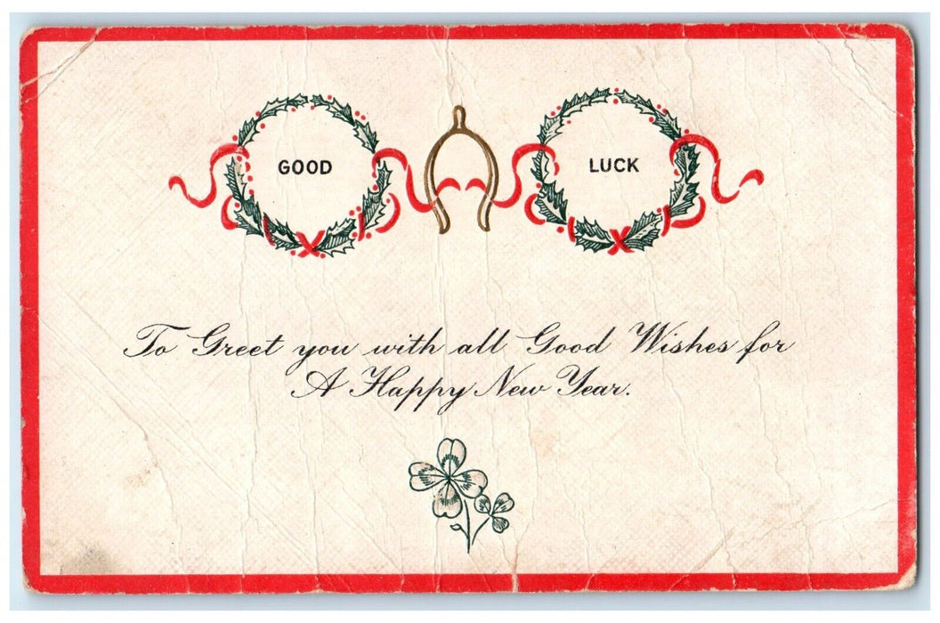 Good Luck Wishbone Botna Iowa IA To Vail DPO Ghost Town Duane Cancel Postcard