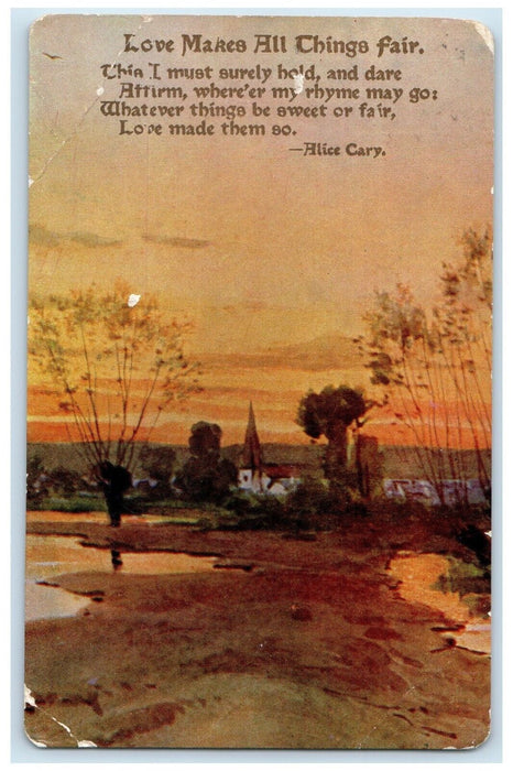 1908 Baileyville Kansas To Conway Springs Duane Cancel 1 Cent Postcard
