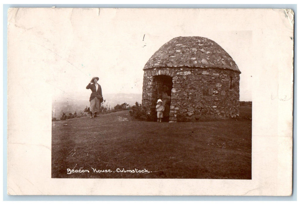 1923 Beacon House Culmstock Culmstock England RPPC Photo Posted Postcard