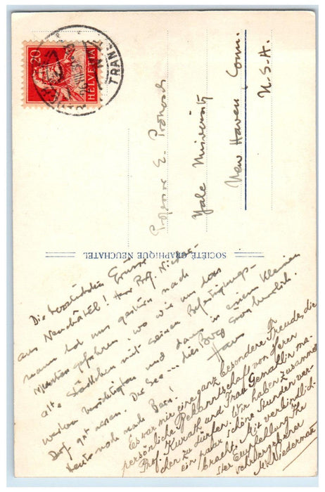 1930 The University of Neuchatel Switzerland Vintage RPPC Photo Postcard
