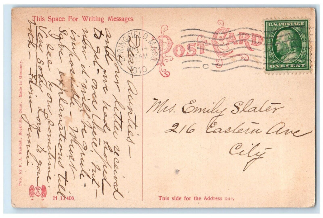 1910 Crystal Lake View Boats Scene Crystal Lake Connecticut CT Antique Postcard