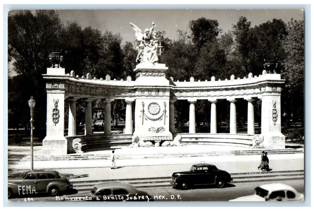 c1930's Monument of Benito Juarez Mexico City Mexico RPPC Photo Postcard