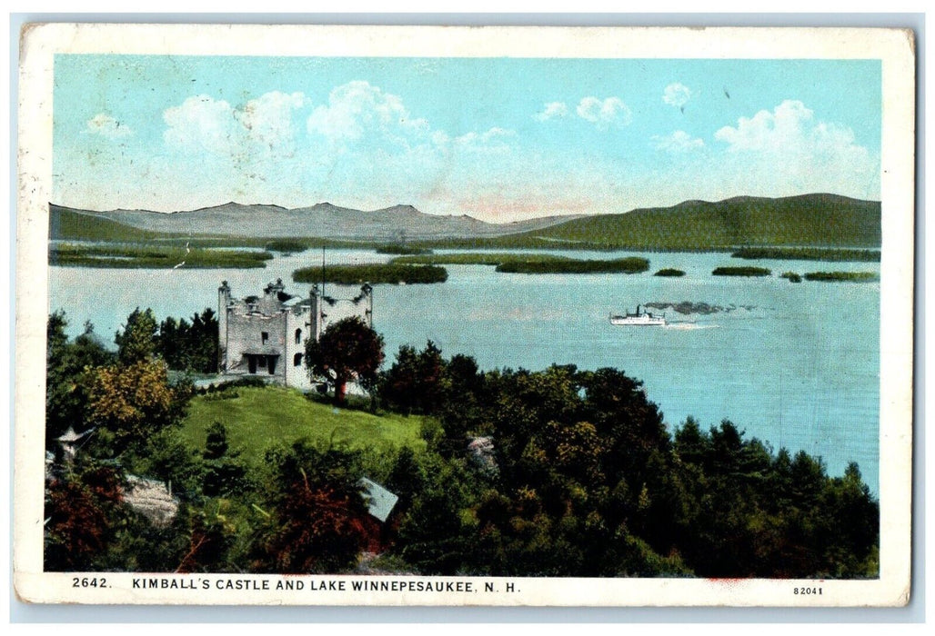 1928 Kimball's Castle An Lake Winnepesaukee New Hampshire NH Vintage Postcard