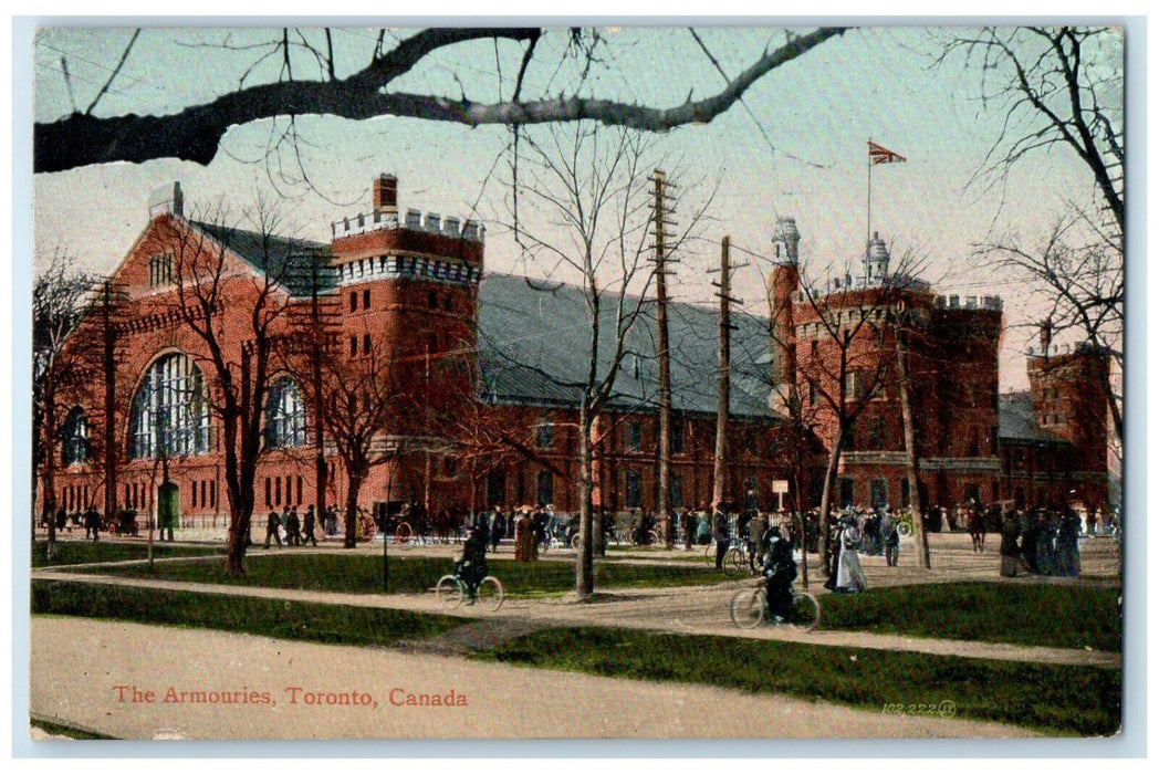 c1910 View of The Armouries Toronto Ontario Canada Antique Posted Postcard