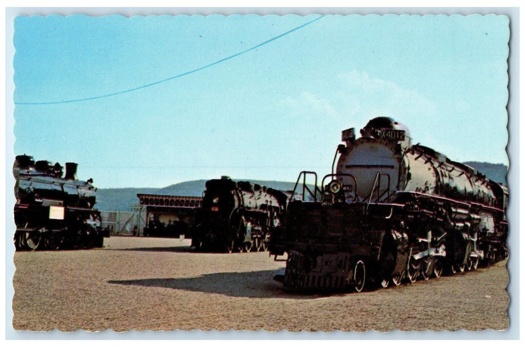 c1960's Big Boy Steamtown USA Locomotive Train Bellows Falls Vermont VT Postcard