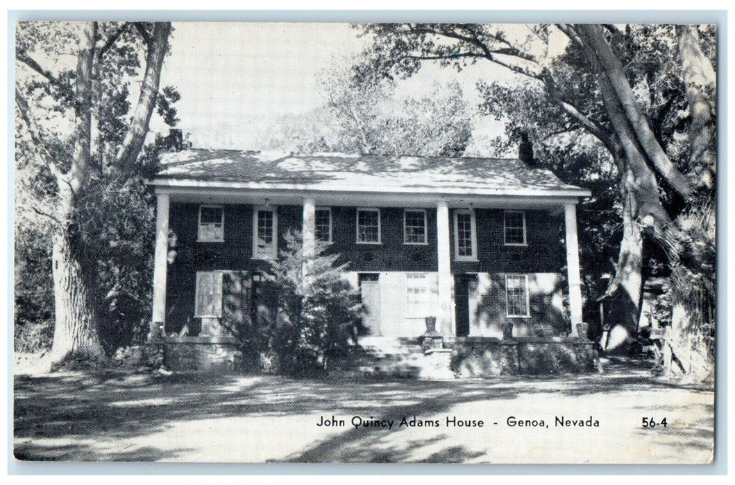 c1930's John Quincy Adams House Home Genoa Nevada NV Unposted Vintage Postcard