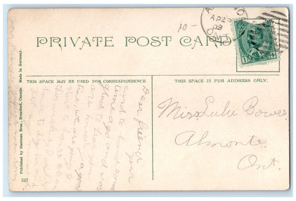 1909 Cathedral Park Field British Columbia Canada Posted Antique Postcard