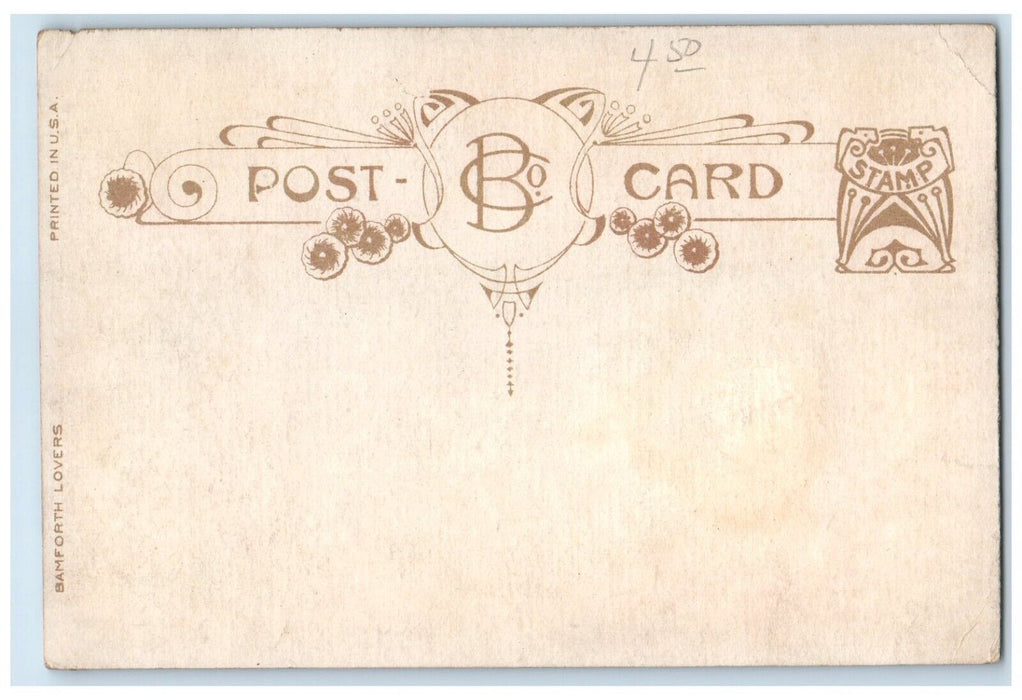 c1910 I'm Willing To Be Loved Pennant Lovers Johnson City New York NY Postcard