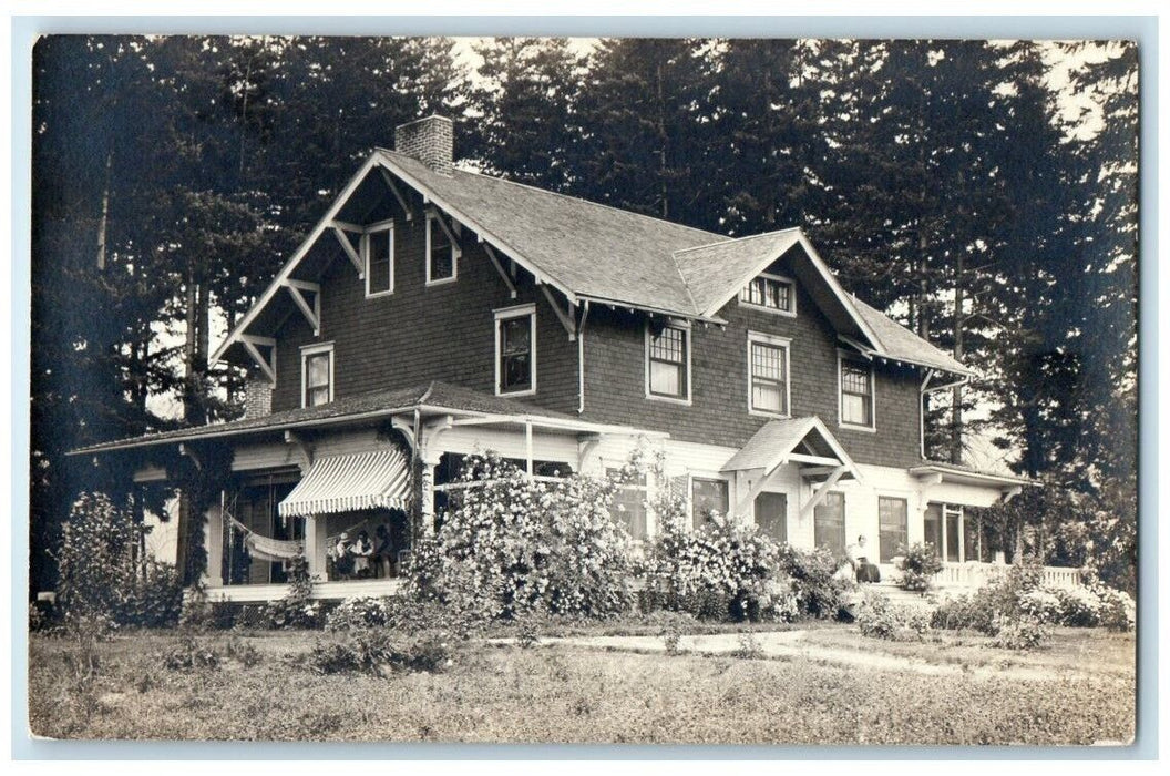 c1918 Craftsman Home Residence View Parkdale Oregon OR RPPC Photo Postcard