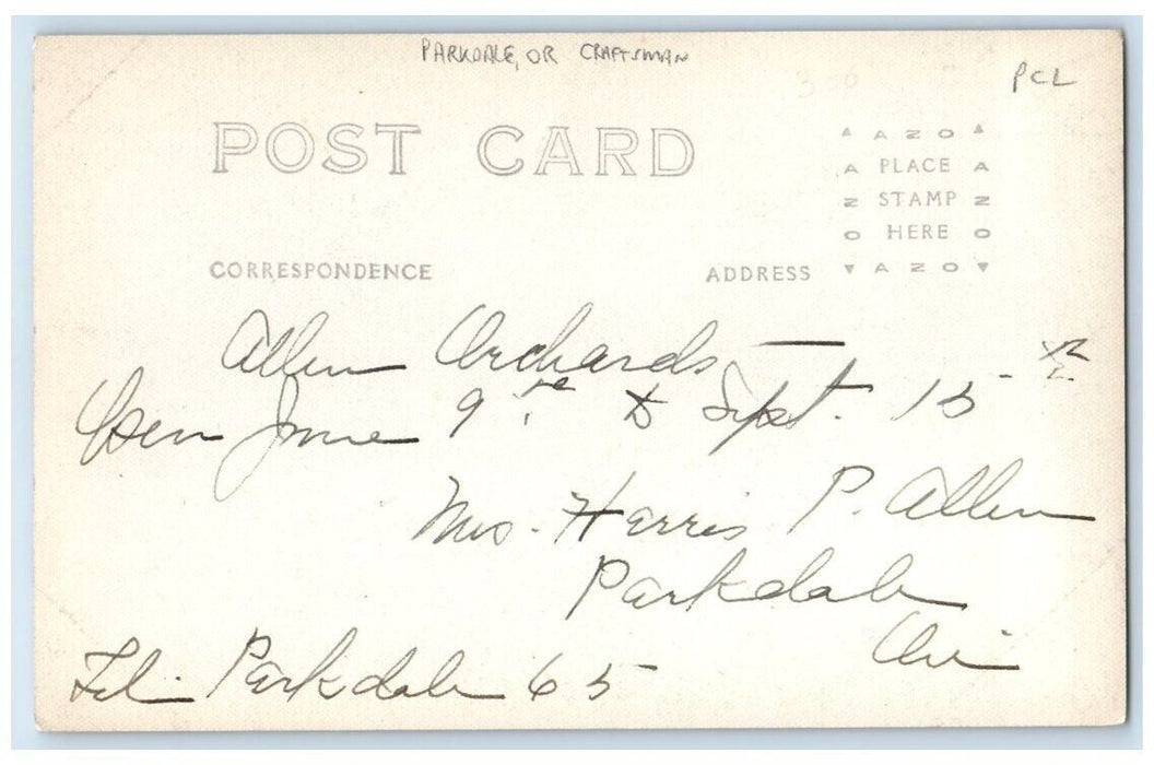 c1918 Craftsman Home Residence View Parkdale Oregon OR RPPC Photo Postcard