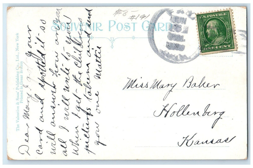 c1905 Return Of Hiawatha And Minnehaha Canoeing Hollenberg Kansas KS Postcard