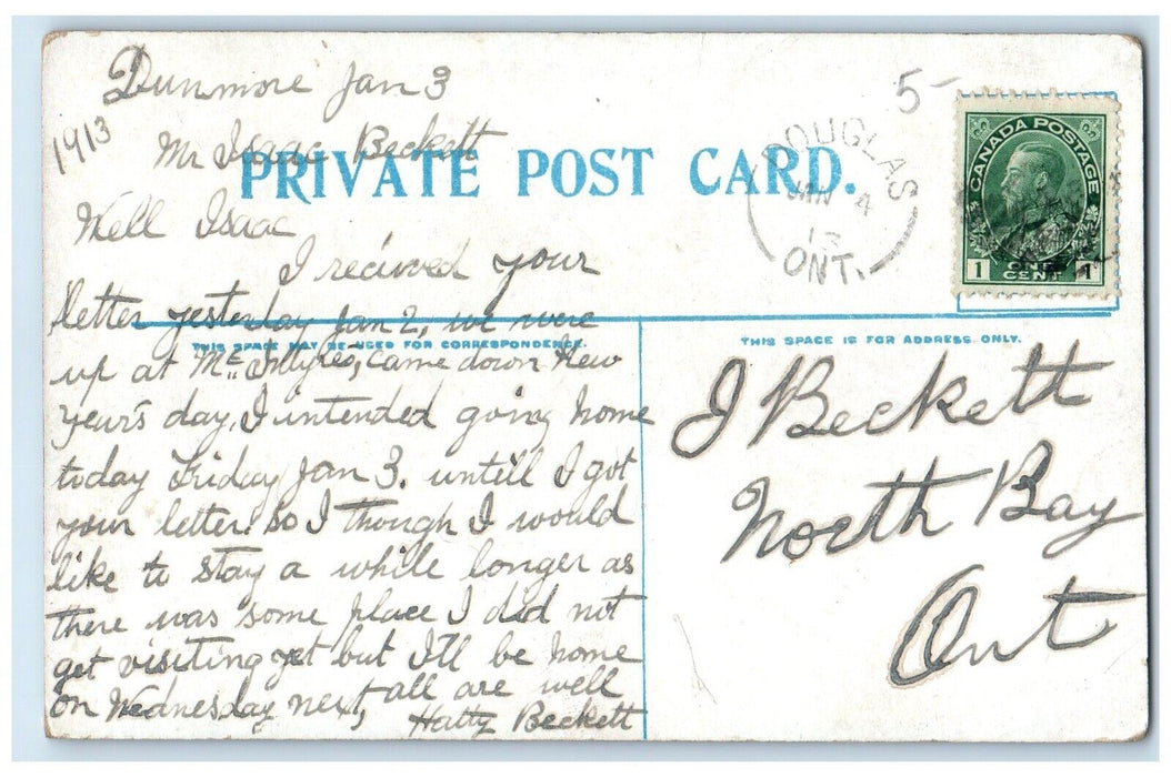 1913 Hells Gate Fraser Canyon Near North Bend BC Canada Posted Postcard