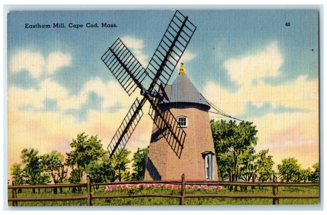 1949 Eastern Mill Windmill Cape Cap Cod Massachusetts MA Vintage Postcard