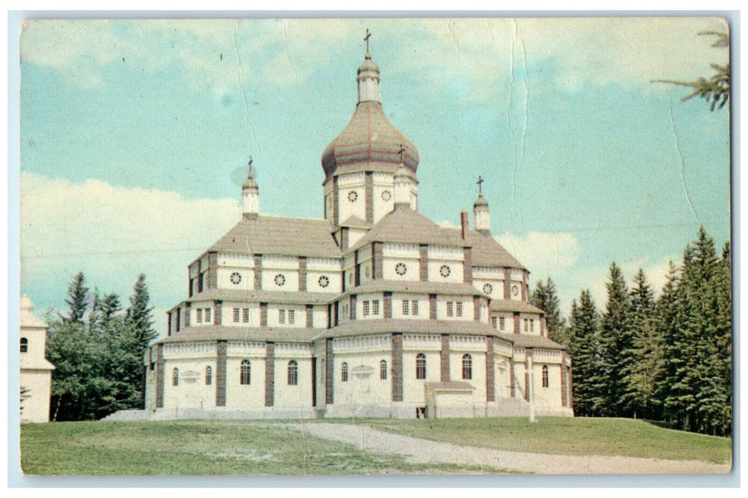 c1950's St. Mary's Ukrainian Catholic Church Mountain Road Canada Postcard