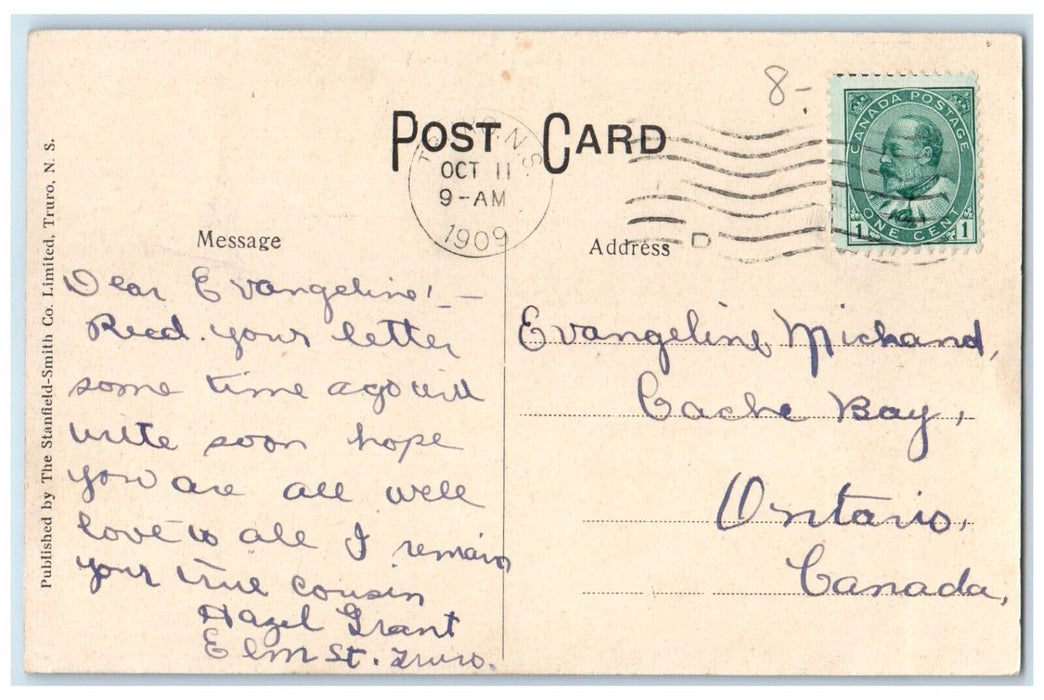 1909 A Favorite Walk Victoria Park Truro Nova Scotia Canada Posted Postcard