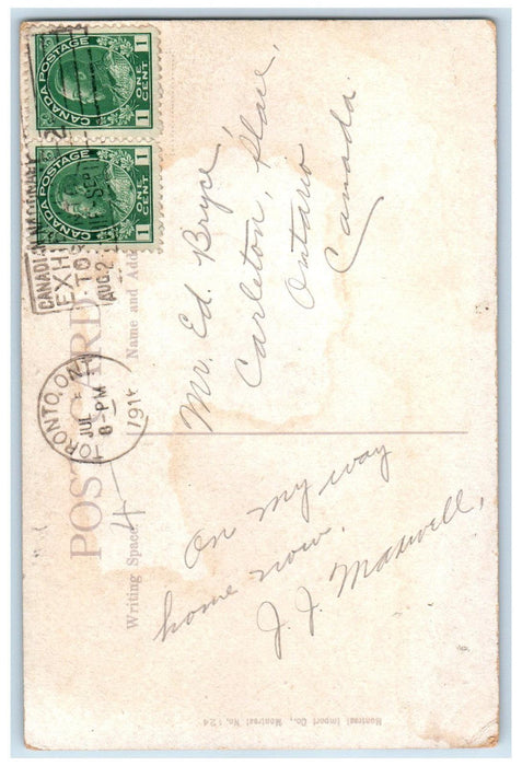 1916 Saint James Cathedral Montreal Quebec Canada Antique Posted Postcard
