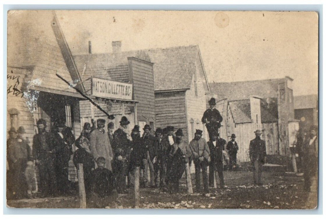 1910 Store Shop Watson Gillette Osborne Kansas KS RPPC Photo Posted Postcard