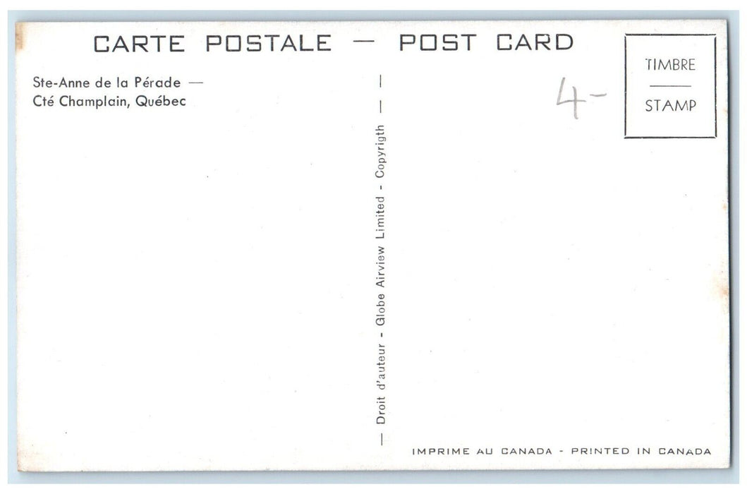 c1940's Ste-Anne De La Perade Cte Champlain Quebec Canada Postcard