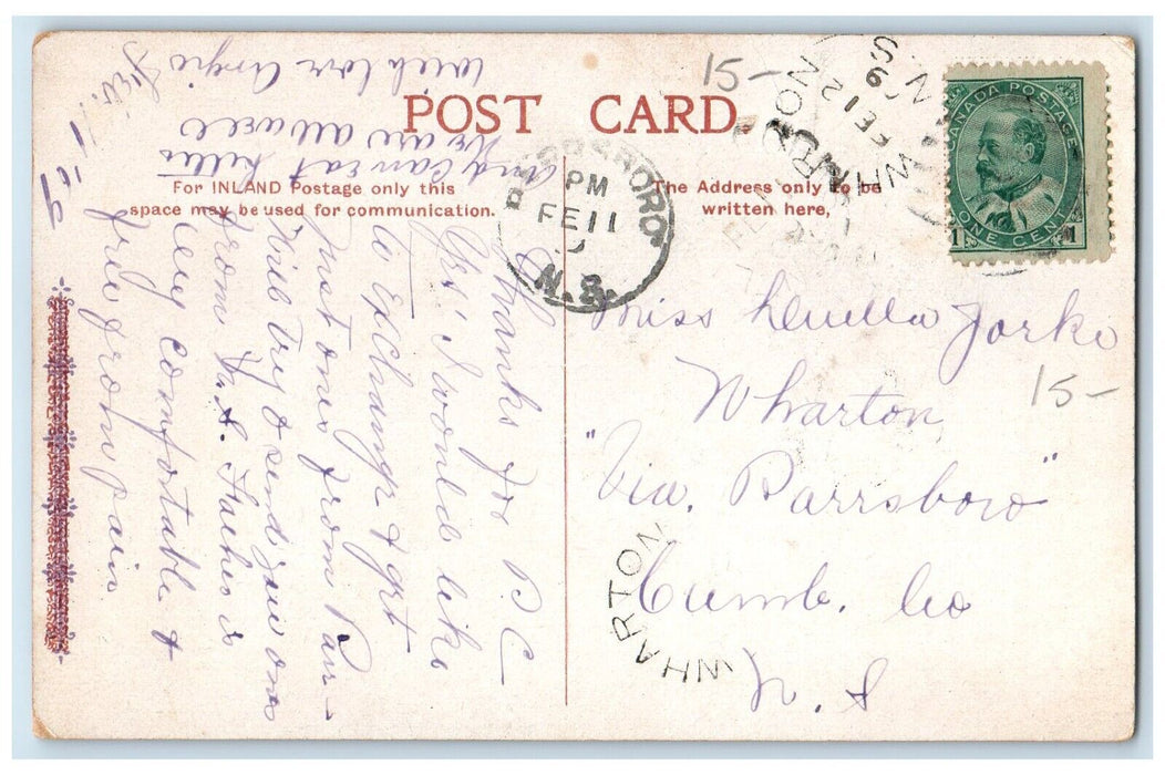 1909 Sherbrooke Street in Winter Montreal Quebec Canada Posted Postcard
