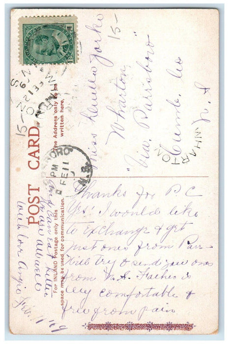 1909 Sherbrooke Street in Winter Montreal Quebec Canada Posted Postcard