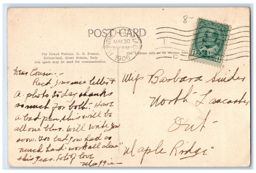 1906 City Hall & Jacques Cartier Market Montreal Quebec Canada Postcard