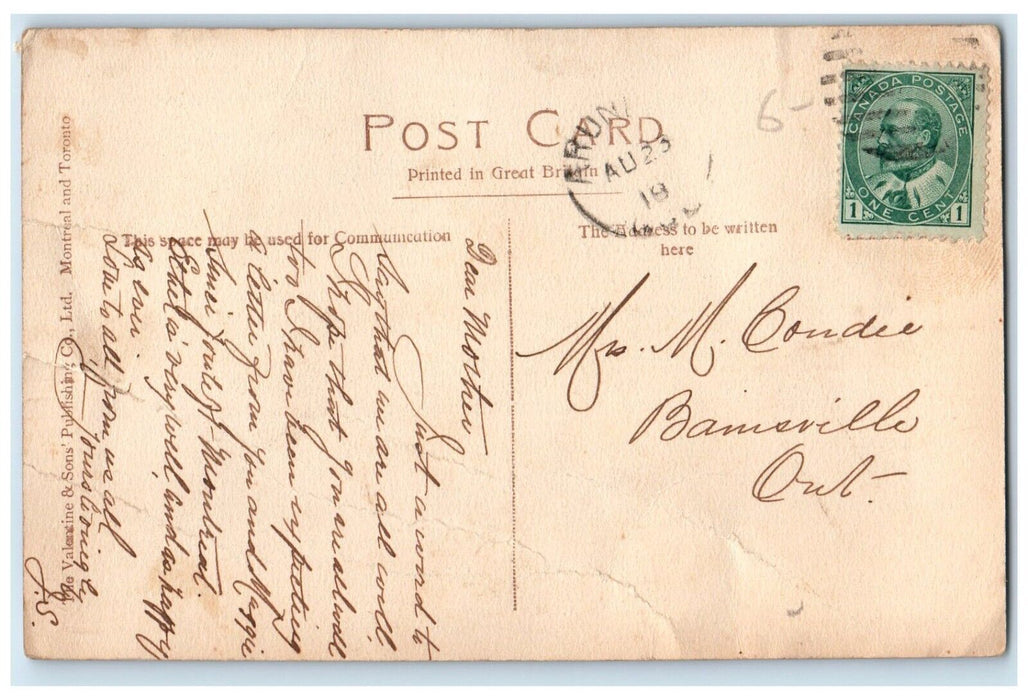 1919  View of Houses and Trees Arundel Quebec Canada Posted Antique Postcard