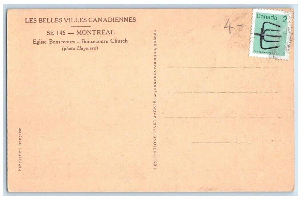 c1920's Bonsecours Church Les Belles Villes Canadiennes Montreal Canada Postcard