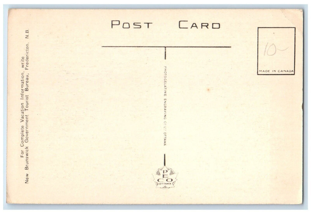 c1930's Post Office Moncton New Brunswick Canada Vintage Unposted Postcard