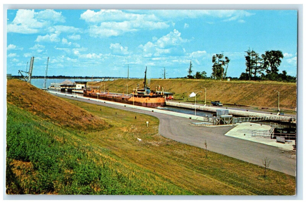 c1960's The Iroquois Lock (Number 7) St. Lawrence Seaway Ontario Canada Postcard