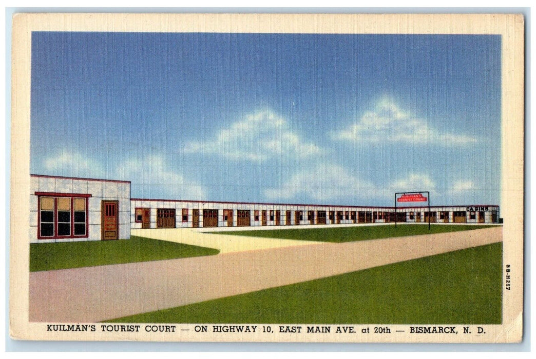 c1930's Kuilman's Tourist Court Motel Bismarck North Dakota ND Vintage Postcard