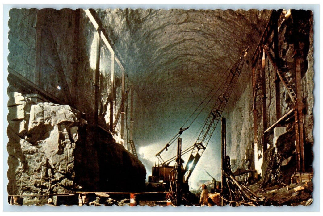 1972 Churchill Falls Labrador Powerhouse Excavation Canada Posted Postcard