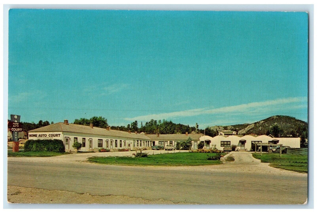c1960's Home Auto Court Motel Roadside Custer South Dakota SD Vintage Postcard