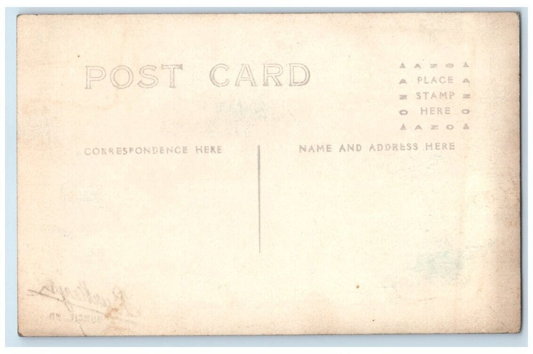 c1910's BPOE Masonic Lodge Elk Rifle Gun Burkey's Muncie IN RPPC Photo Postcard