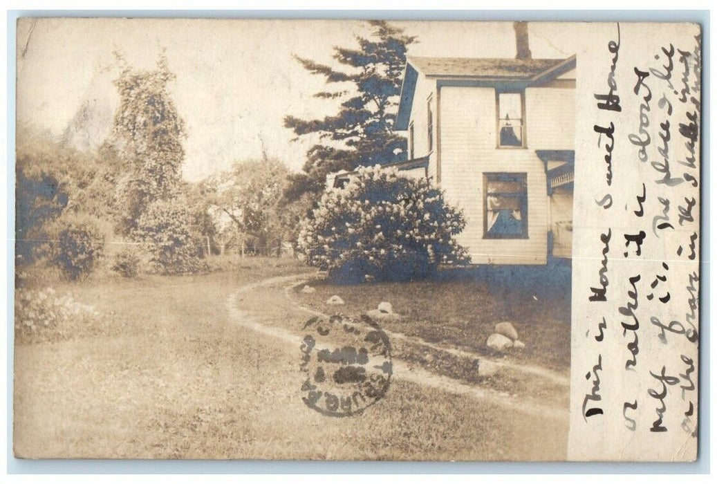 1909 Home Residence View Spartansburg Pennsylvania PA RPPC Photo Postcard