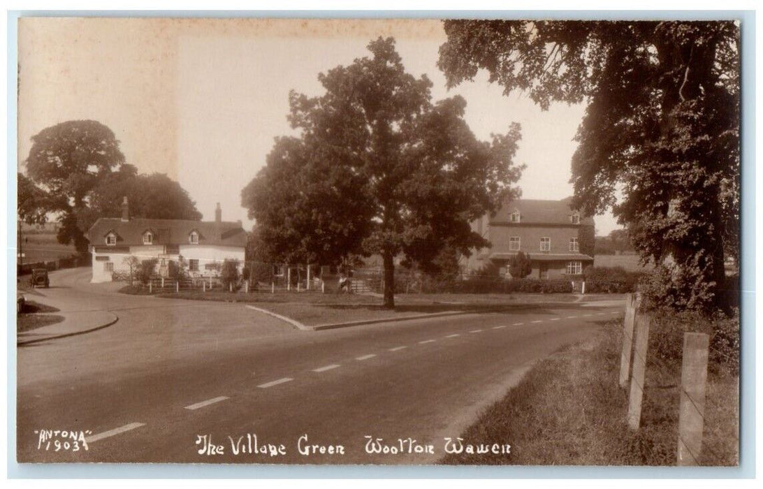 c1910s The Village Green Antona Series Wootton Wawen England RPPC Photo Postcard