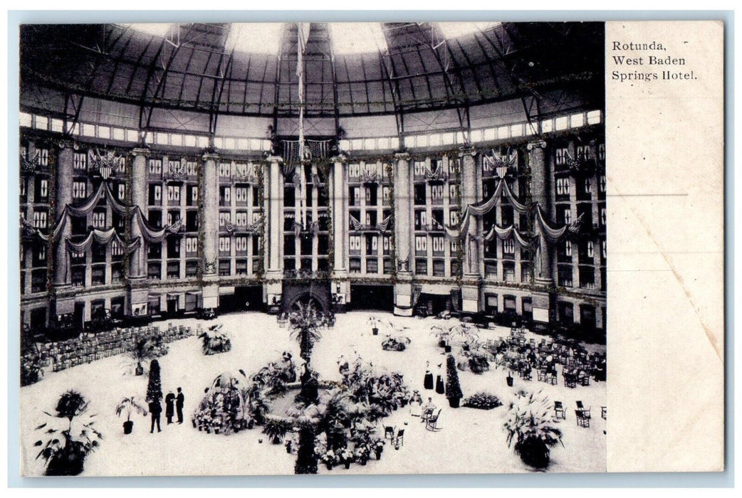 c1905 Rotunda West Baden Springs Hotel French Lick Indiana IN Unposted Postcard