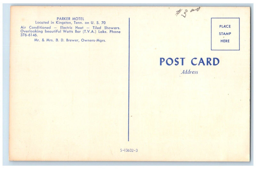 c1940's Park Motel Kingston Tennessee TN Unposted Vintage Postcard