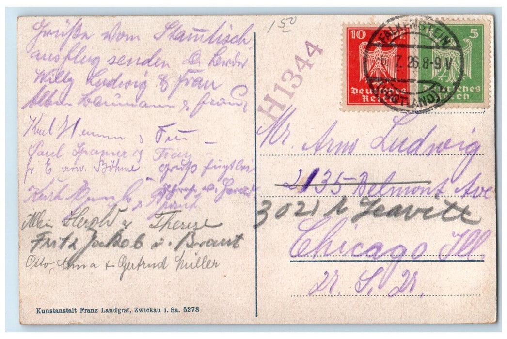1926 Bridge View Vogtland Elster Valley Switzerland Posted Vintage Postcard