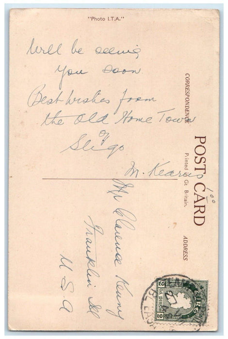 1948 The Bridge Over River View Sligo Ireland Posted Vintage Postcard