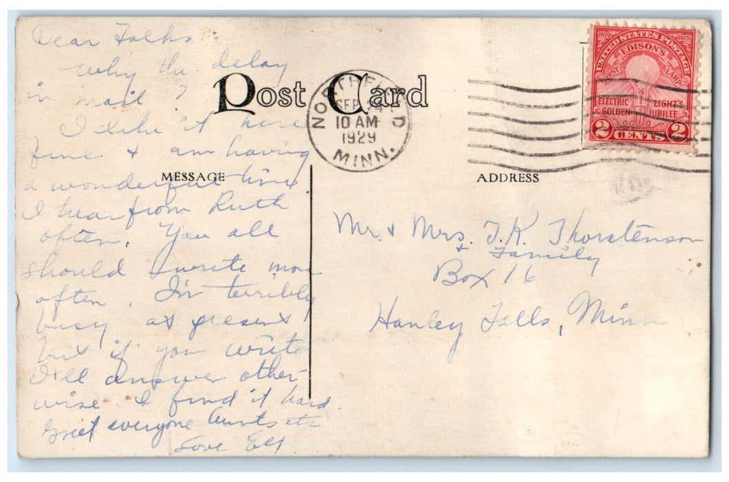 1929 Administration Bldg. St. Olaf College Northfield MN RPPC Photo Postcard